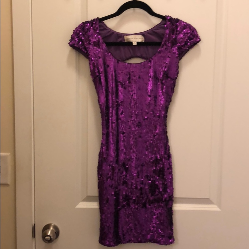 Purple sequin Dress the Population dress
